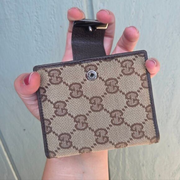 Vintage Gucci GG Monogram Agenda Cover Canvas and Leather with Pen - Picture 4 of 10